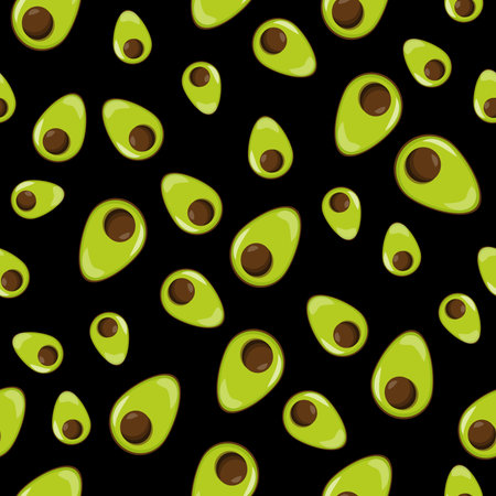 Vector seamless pattern with avocado. Modern abstract design for paper, cover, fabric, interior decor and other users.のイラスト素材