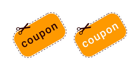 Set of labels discount coupons in flat design. Sale or shopping concept. vector illustrationのイラスト素材