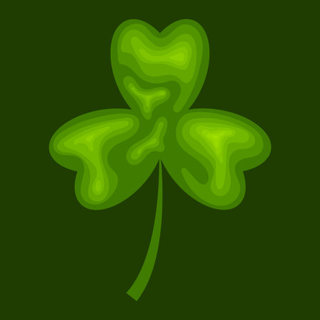 Three-leaf vector icon. Tree leaf clovers for Saint Patrick's Day. Vector illustration isolated on white background.のイラスト素材
