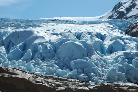 Glacier, in north Norway. The Svartisen