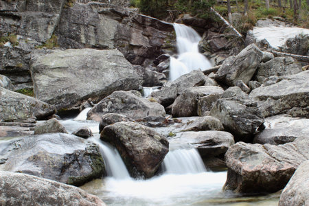 Rocky mountain waterfall
