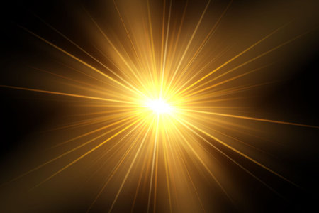 Glow light effect. Star burst with sparkles. Sun. Vector illustration.