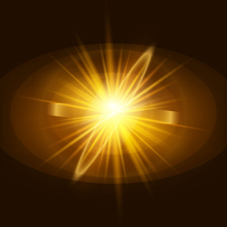 Glow light effect. Star burst with sparkles. Sun. Vector illustration.のイラスト素材