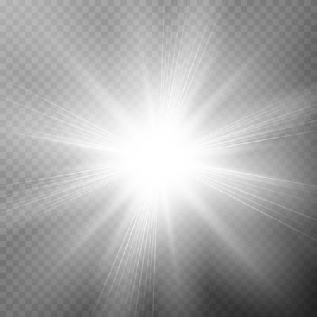 Glow light effect. Star burst with sparkles. Sun. Vector illustration.のイラスト素材