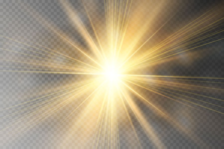 Glow light effect. Star burst with sparkles. Sun. Vector illustration.のイラスト素材