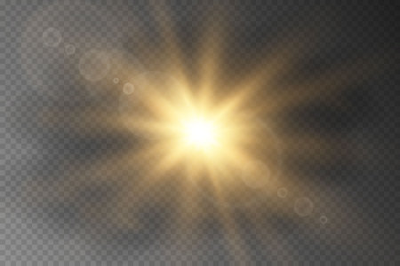 Glow light effect. Star burst with sparkles. Sun.のイラスト素材