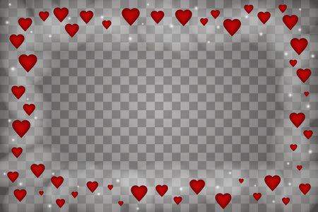 Happy Valentine's day. Illustration of love. Hearts on abstract love background.のイラスト素材