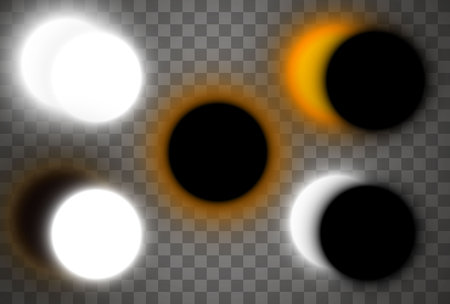 Solar eclipse. Vector illustration.のイラスト素材