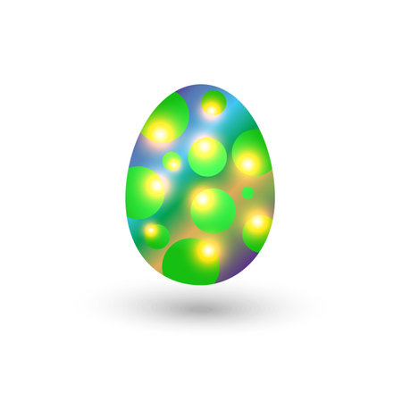 Easter egg with a pattern on a white background. Vector illustrationのイラスト素材