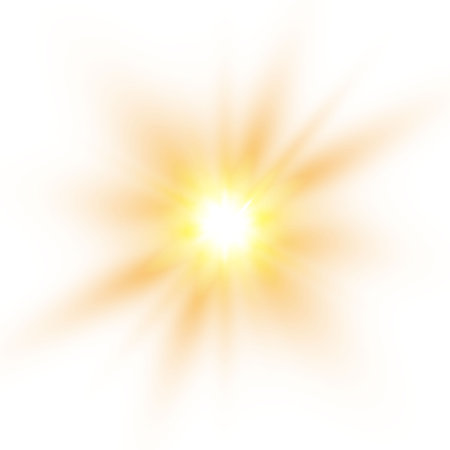 Sunlight a translucent special design of the light effect. Vector illustration.のイラスト素材