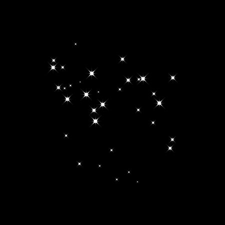 Fireworks star random source of flow. Shooting star. Stars on a black backgroundのイラスト素材