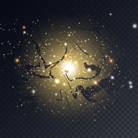 Abstract space star background. Sparkling magic dust particles. Vector illustrationのイラスト素材