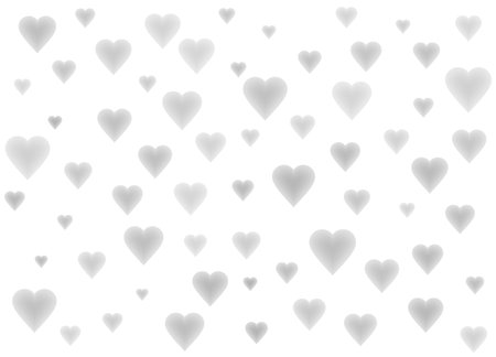 Valentine's Day. Vector illustration with hearts on a white background. Design template. Symbol of love.のイラスト素材