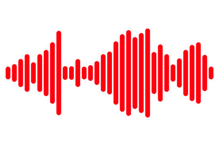 Equalizer musical sound wave isolated on white background. Vector illustration.のイラスト素材