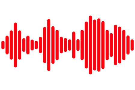 Equalizer musical sound wave isolated on white background. Vector illustration.のイラスト素材