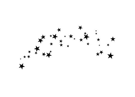 Fireworks star random source stream. Falling Star. Stars on a white background.のイラスト素材