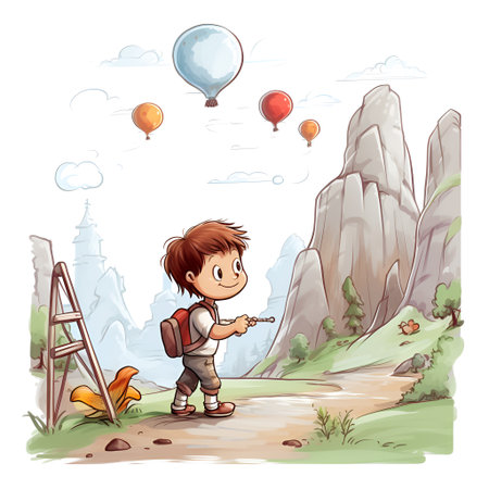 Child travels.の素材