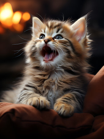 Portrait of a happy kitten.の素材