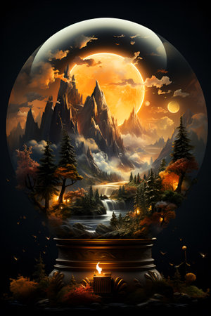 A beautiful world in the sphere.の素材