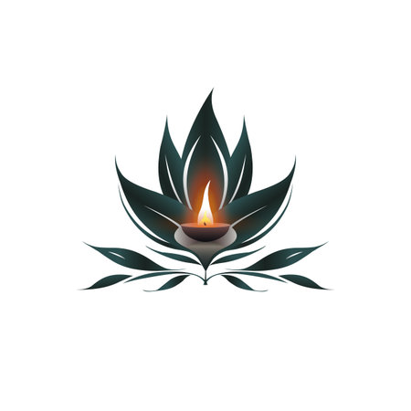 Logo of the burning candle. Vector illustration.のイラスト素材