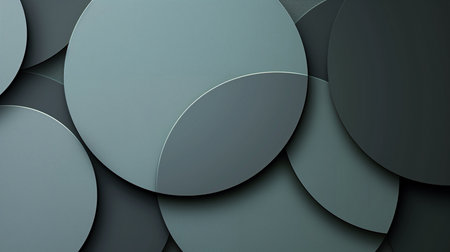 Abstract background with circle shapes. 3d rendering, 3d illustration.の素材