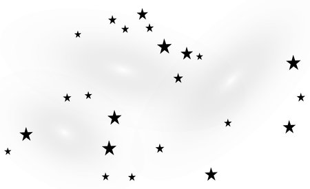 Star confetti. Falling stars on a white background. Illustration of flying shiny stars. Decorative element. Suitable for your design, cards, invitations, gift, vip.のイラスト素材