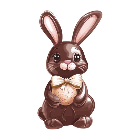 Charming Vector Bunny With Red Bowtieのイラスト素材