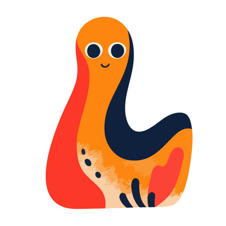 Quirky Abstract Monster With Funky Colorsのイラスト素材
