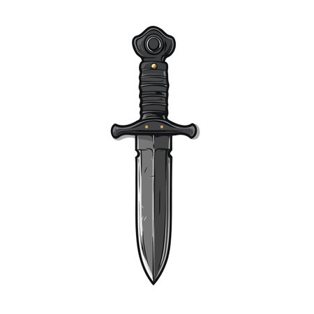 Military Combat Knife Vector Illustrationのイラスト素材