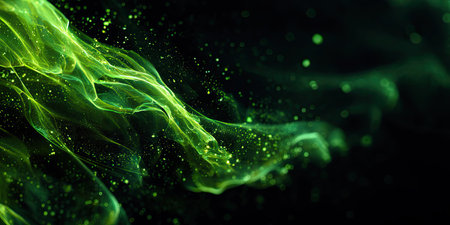 Poisonous green smoke on dark.の素材