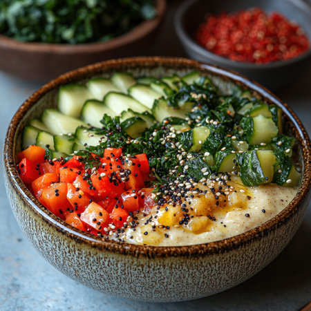 Mediterranean Quinoa Salad With Chickpeas And Spinachの素材