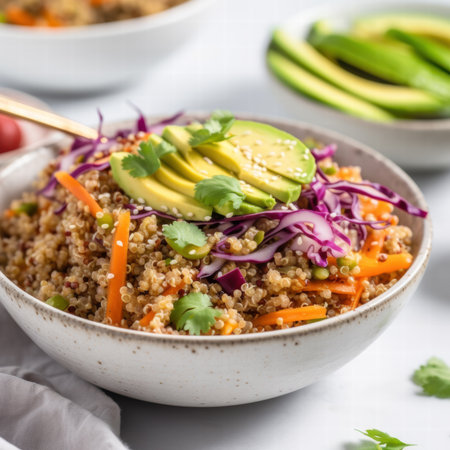 Quinoa Salad With Vegetables And Avocadoの素材