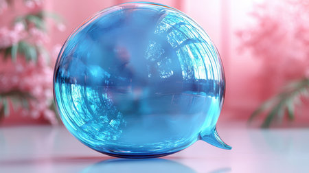 Glass Bubble With Reflection On Floorの素材