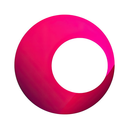 Modern Pink Circle With Clean Cutの素材