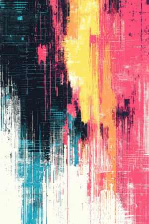 Vibrant Abstract Paint Strokes with Textureの素材
