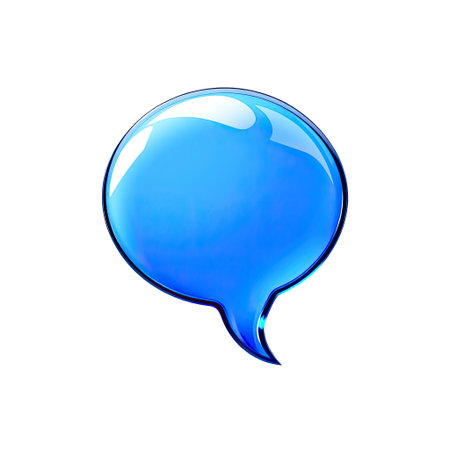 Dark Blue Shiny Speech Bubble for Messaging Appsの素材
