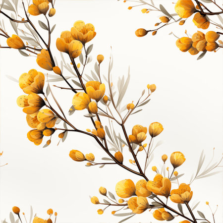 Charming Yellow Blossoms Floral Designの素材