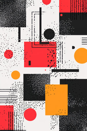 Geometric Shapes in Vibrant Huesの素材