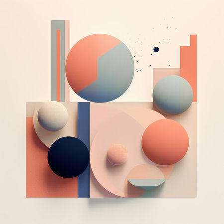 Abstract Spheres in Soft Pastelsの素材