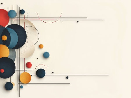 Minimalist Circles and Lines Artの素材