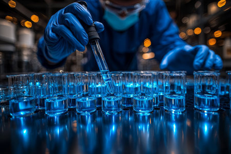 Researcher Handling Samples in Laboratory Settingの素材