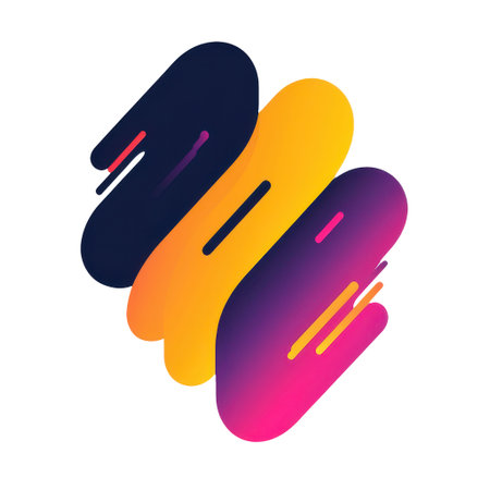 Vibrant Abstract Gradient Brush Strokesの素材