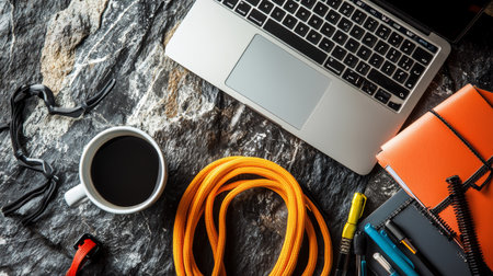 Organized Desk with Tech Toolsの素材