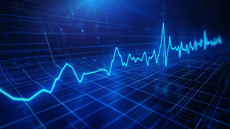 Futuristic Blue Waveform Technologyの素材