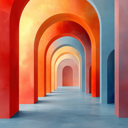 Modern abstract shapes with a tranquil feelの素材