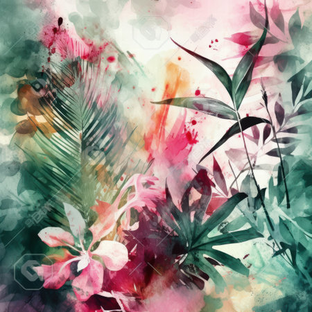 Exotic nature scene with soft blended texturesの素材