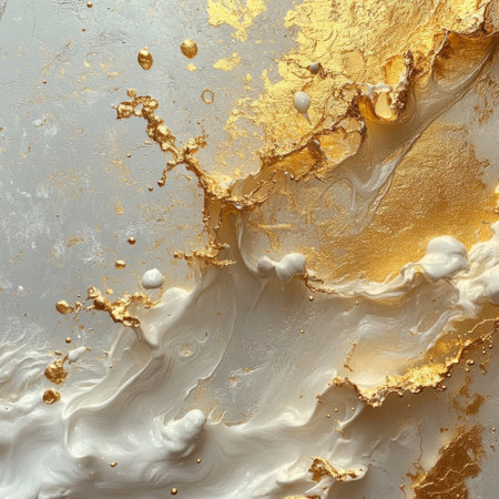 Gold and white marble texture. 3d rendering, 3d illustration.の素材