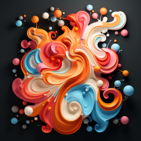 Trendy Abstract Typography with Smooth Flowの素材