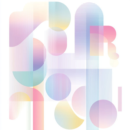 Simple and Elegant Pastel Geometric Designの素材