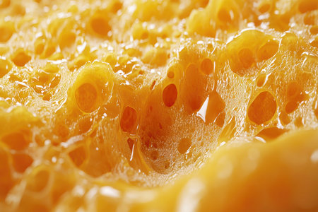 Close-up of honeycomb texture. Abstract background and texture for design.の素材